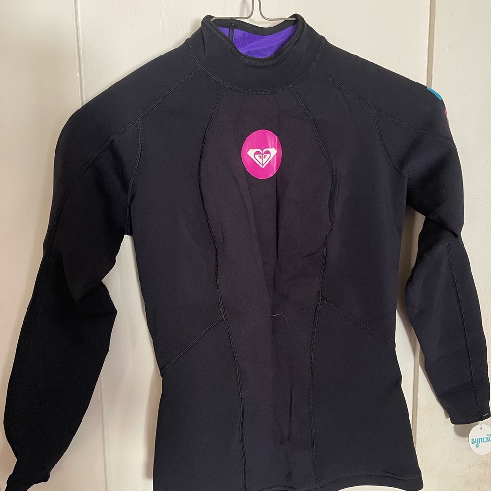 Roxy Black Long Sleeve Wetsuit Top